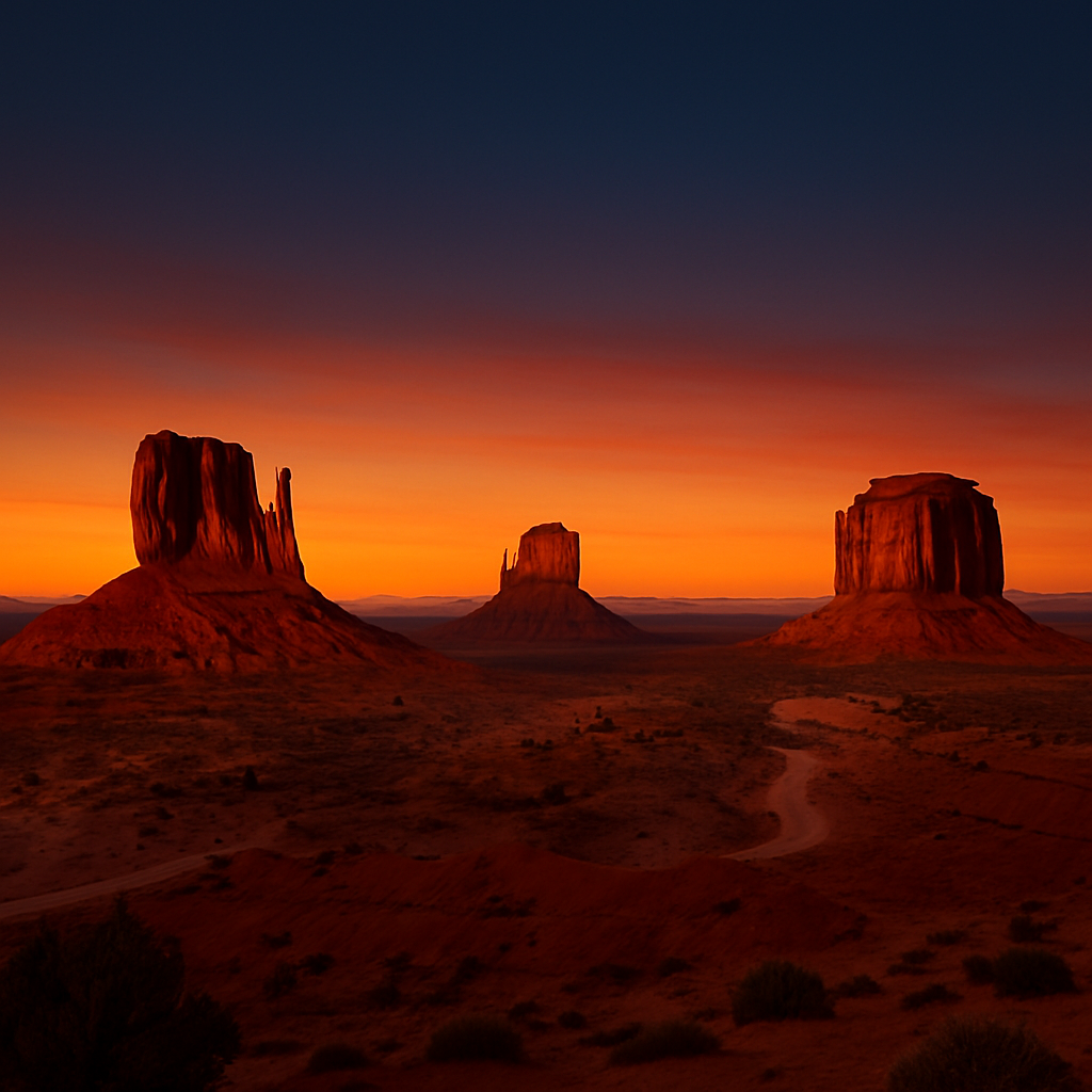 Monument Valley Sunset Over Desert Buttes paint by diamond