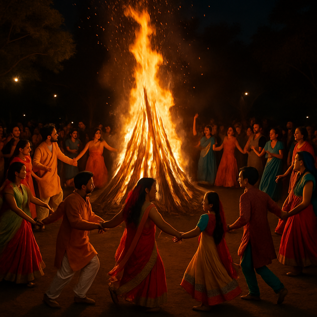 Holika Dahan - India paint by diamond