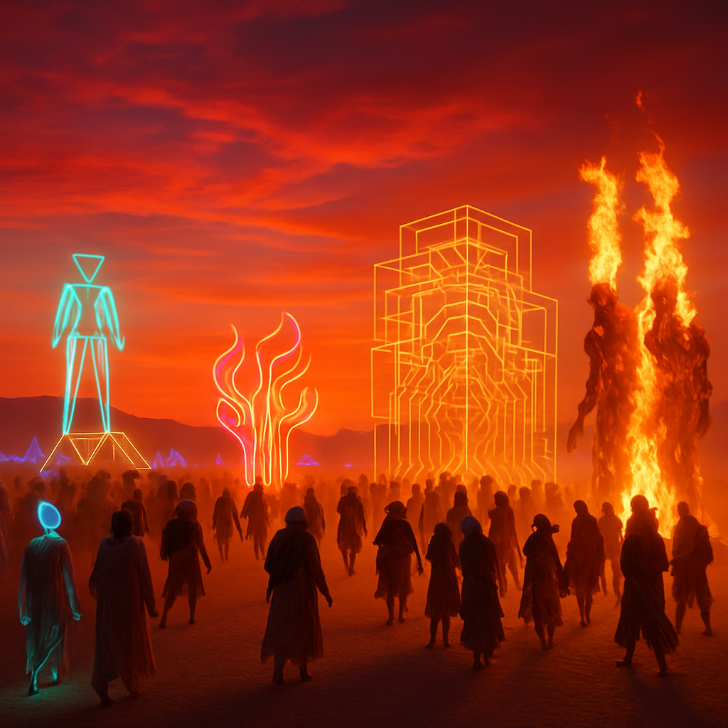 Burning Man Nevada DIY paint by diamonds