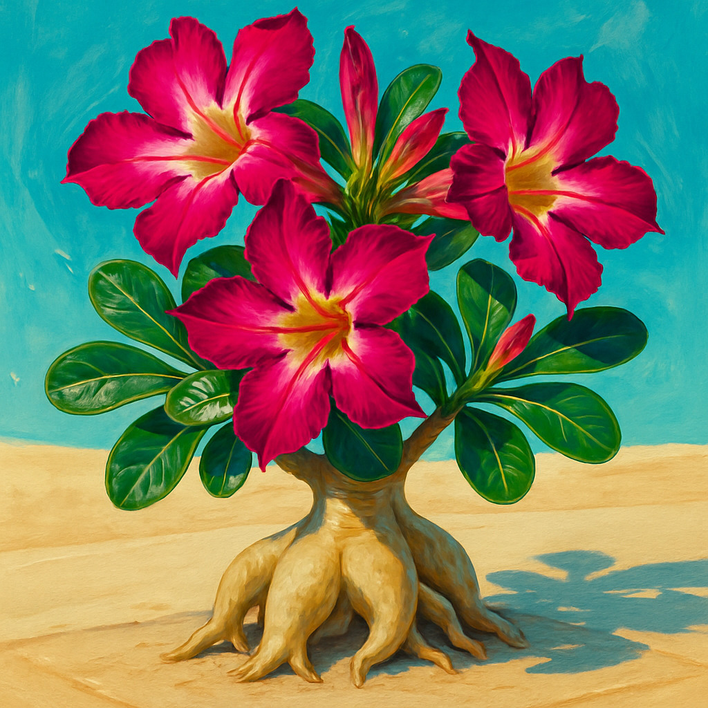 Adenium Desert Rose Paint by diamonds kits