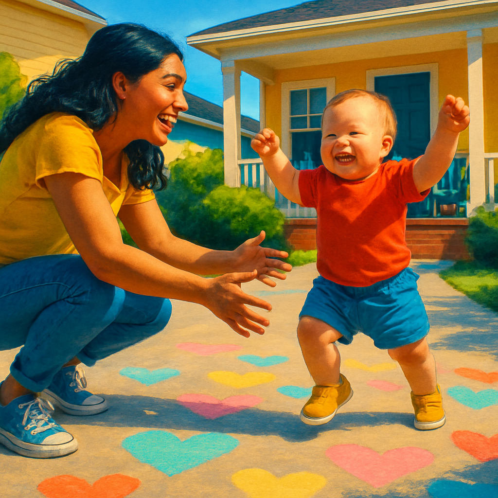 First Steps On Painted Pavement Painting by diamonds kit