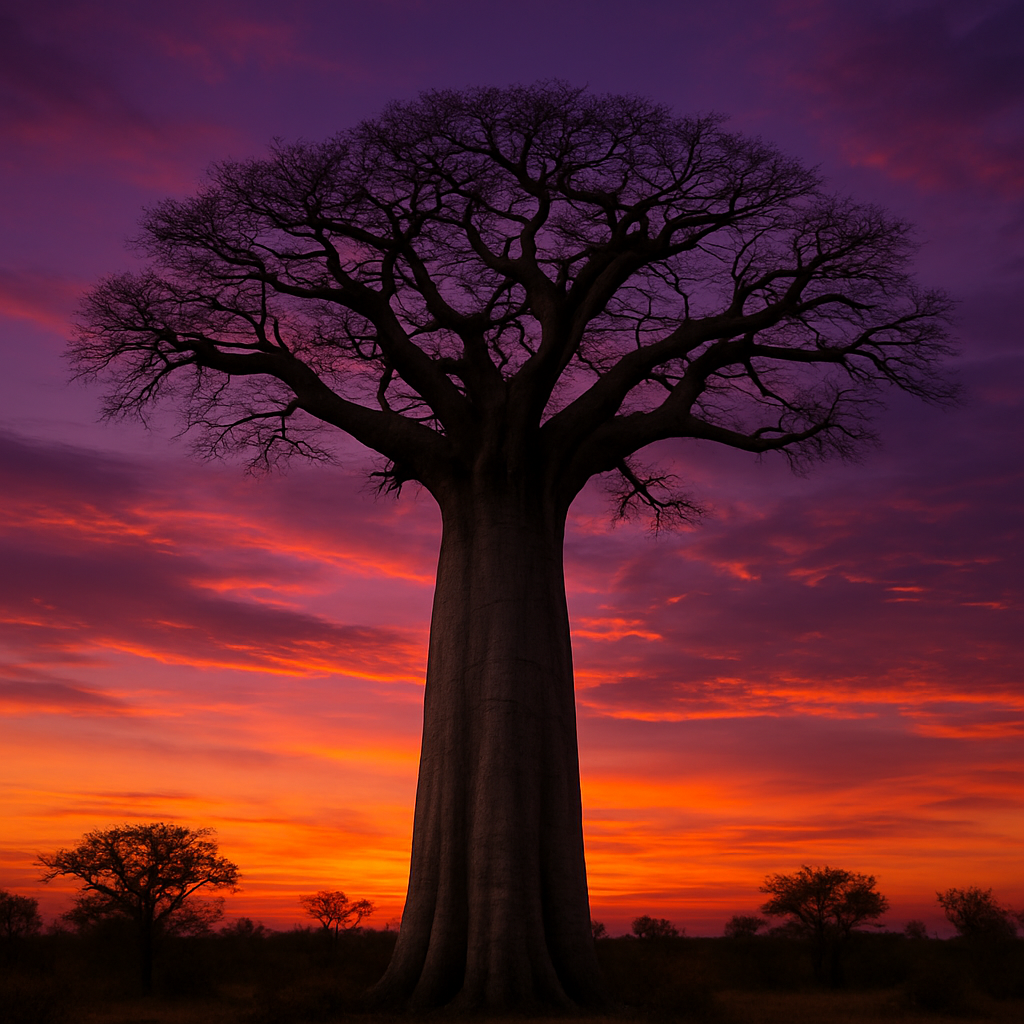 Baobab Tree (Adansonia) – Madagascar Paint by diamonds kits