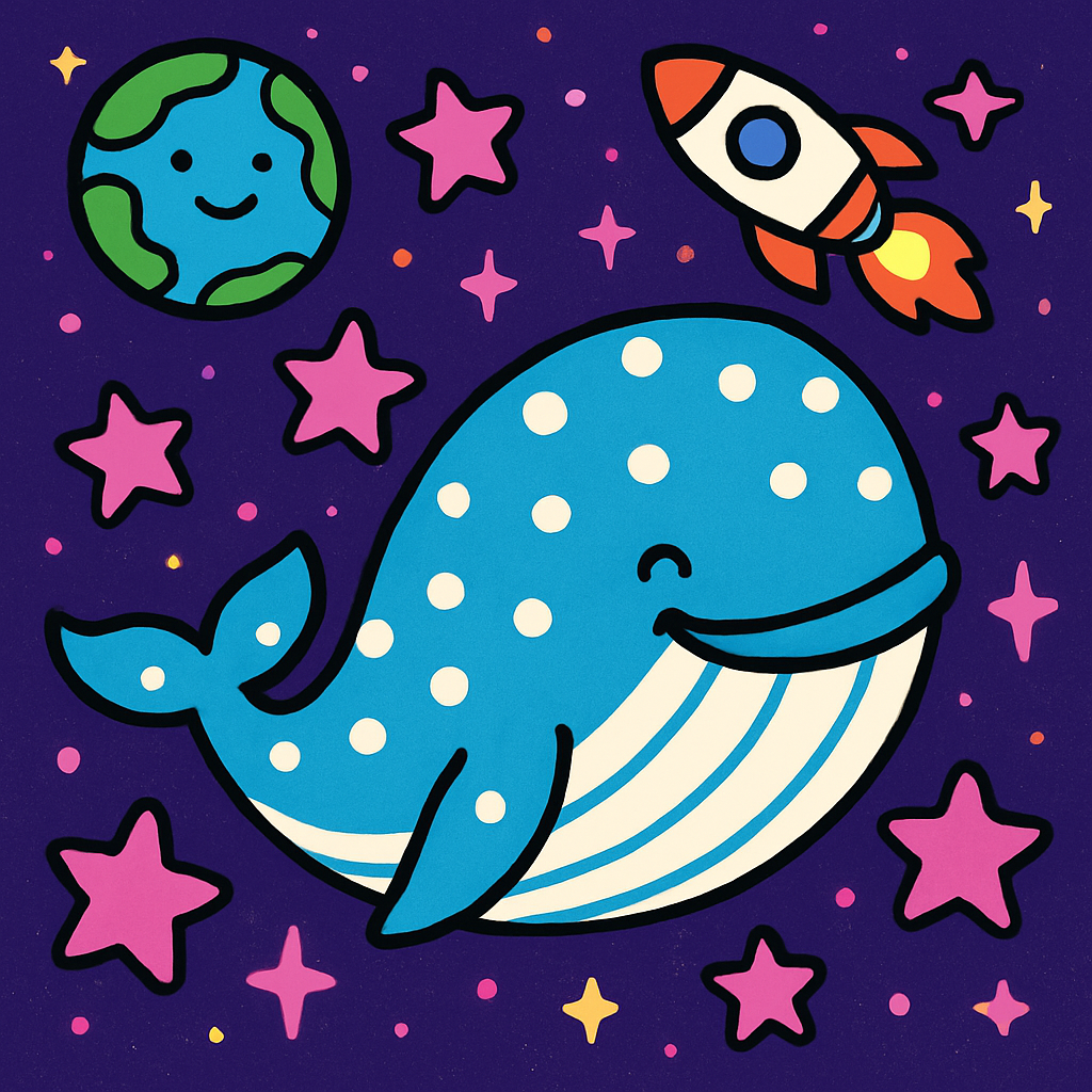 Space Whale Adventure paint by diamonds