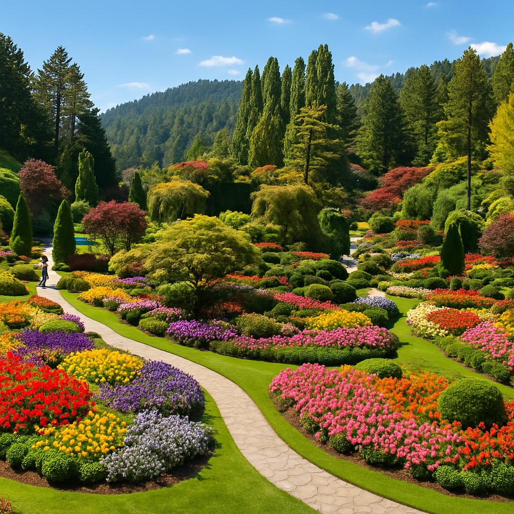 Butchart Gardens – Brentwood Bay, Canada Paint by diamonds art
