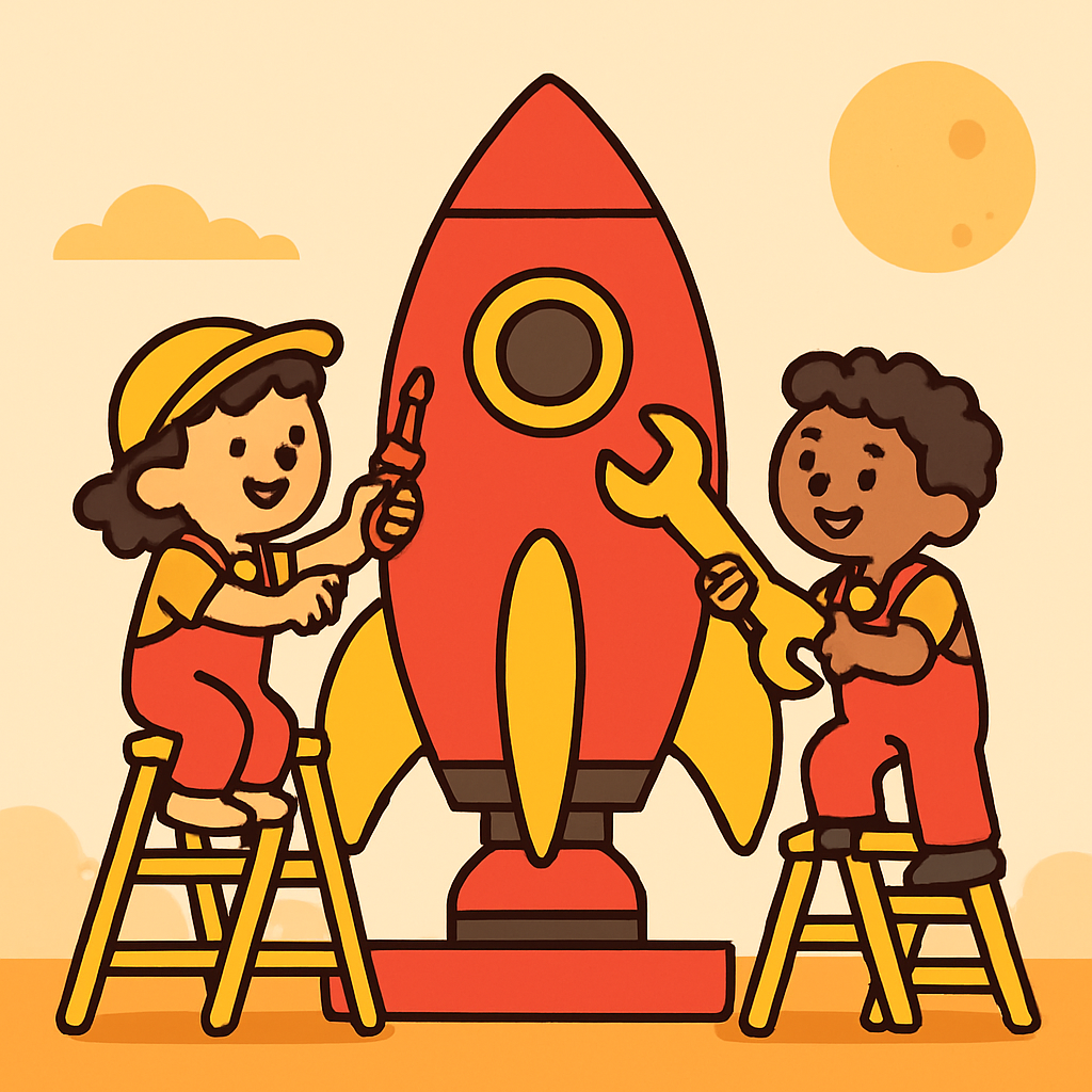 Rocket Repair Crew Painting by diamonds kit
