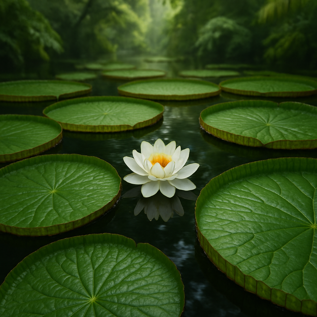 Victoria Amazonica Giant Water Lily Amazon Basin paint by color