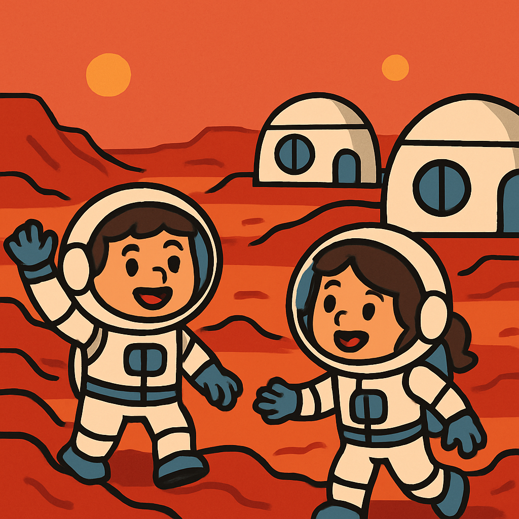 Amazing Journey To Mars Colony Painting by diamonds kit