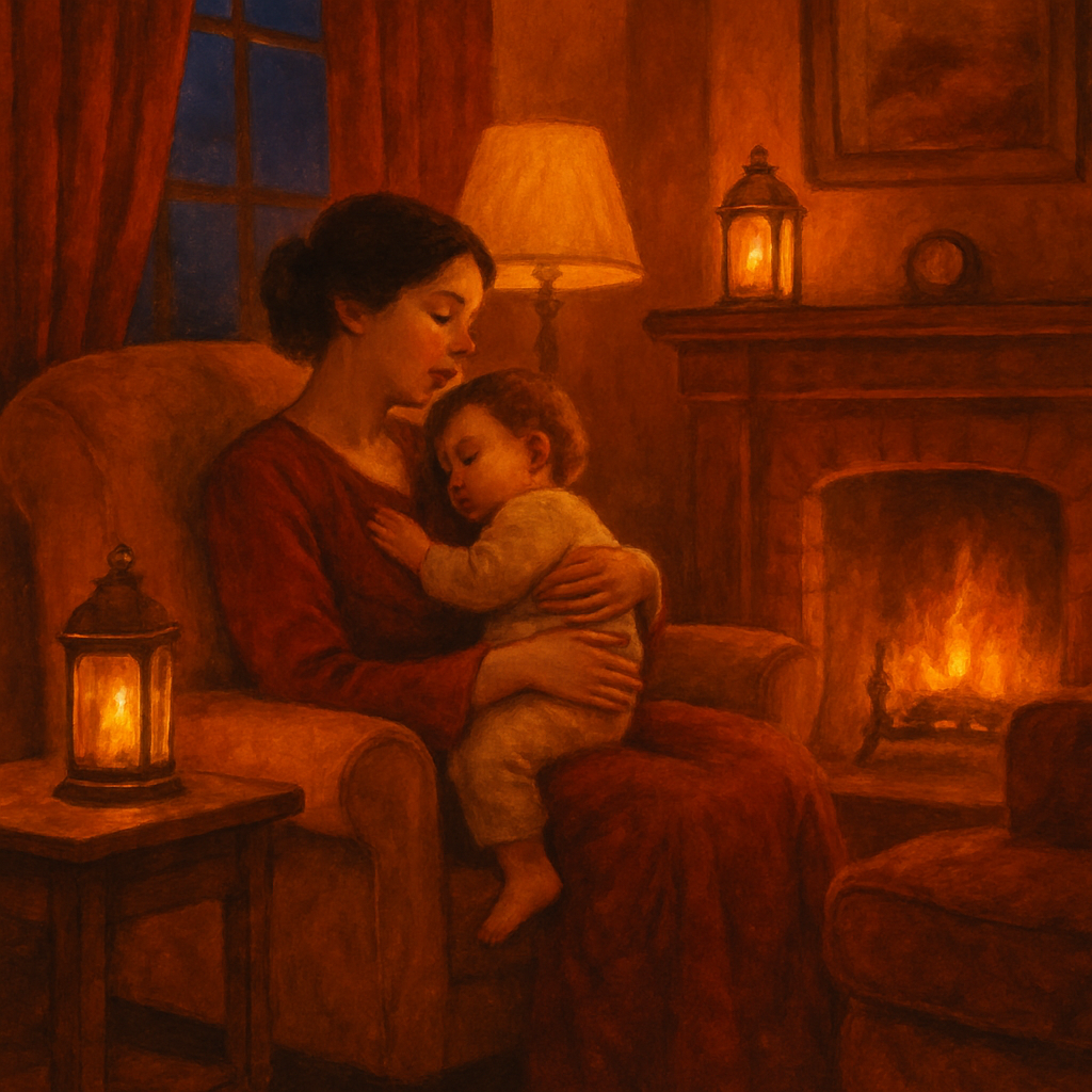 Evening Lullaby Glow By The Hearth Painting by diamonds kit