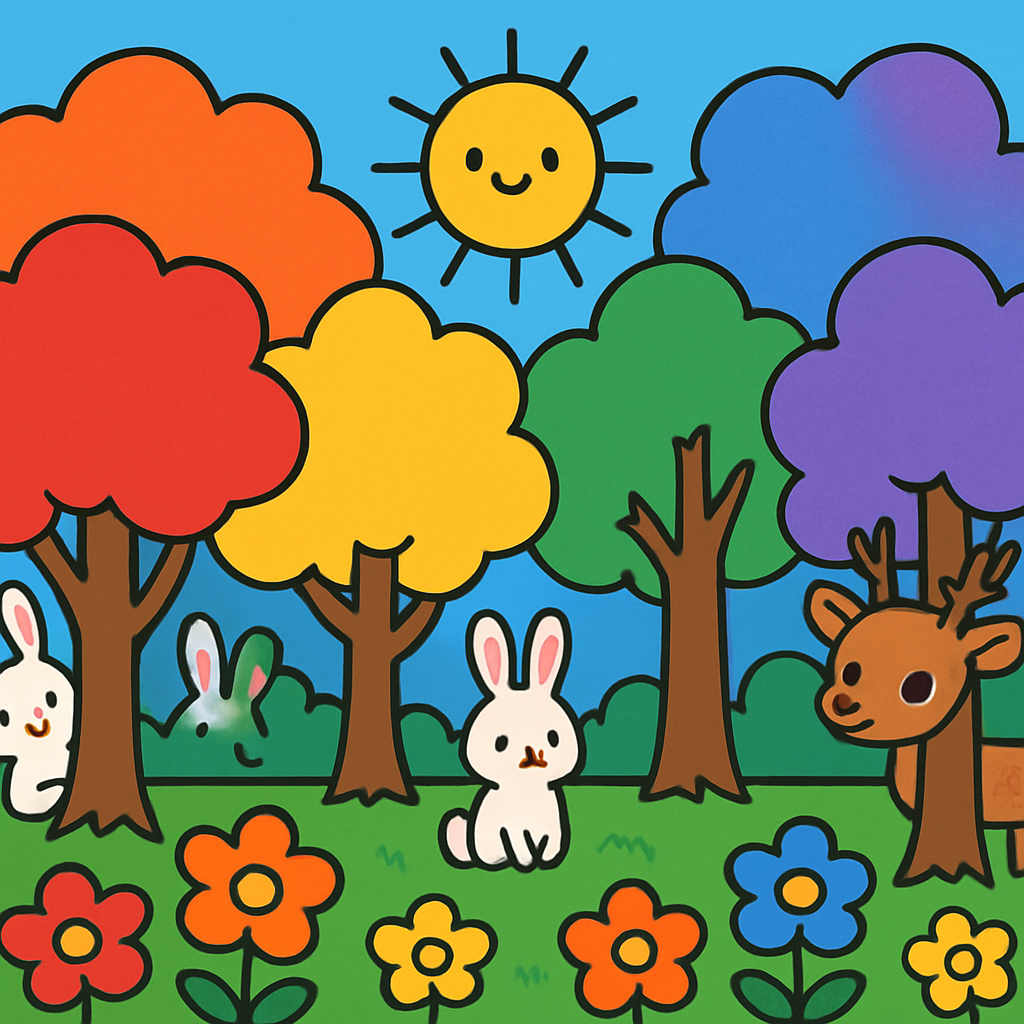 Journey Through The Rainbow Forest Paint by diamonds kits