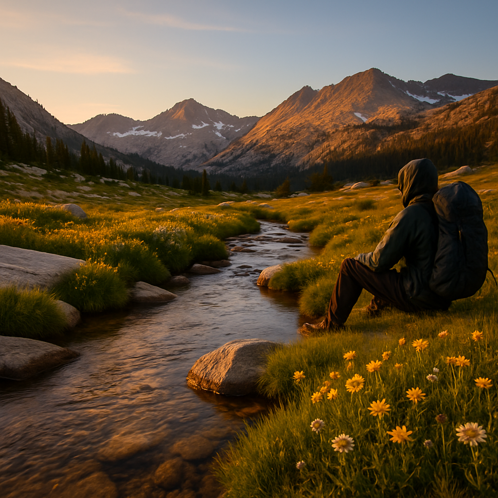 Evening Light On The Sierra Nevadas High Sierra Meadow diamonded painting kits