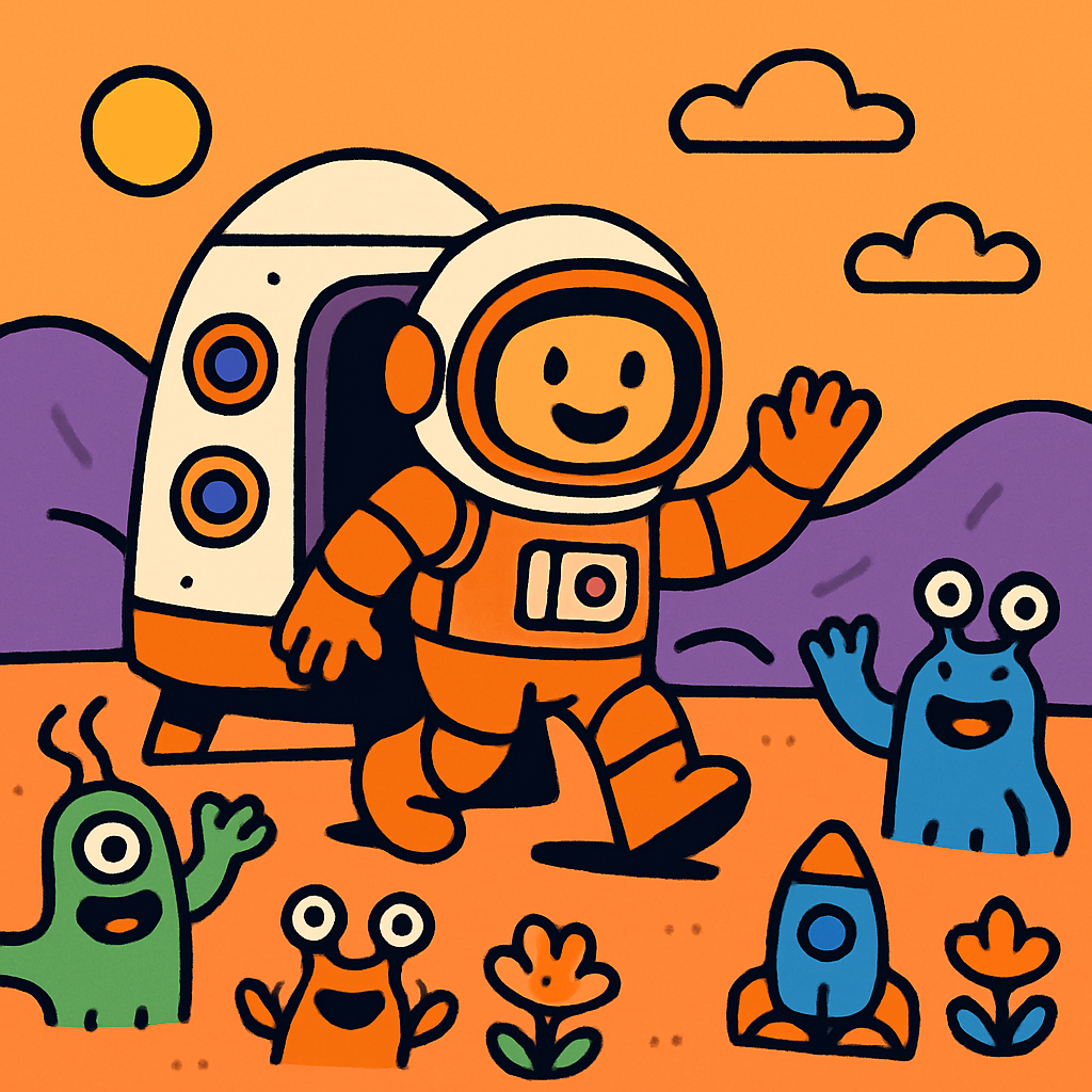 Time-Traveling Astronaut paint by color