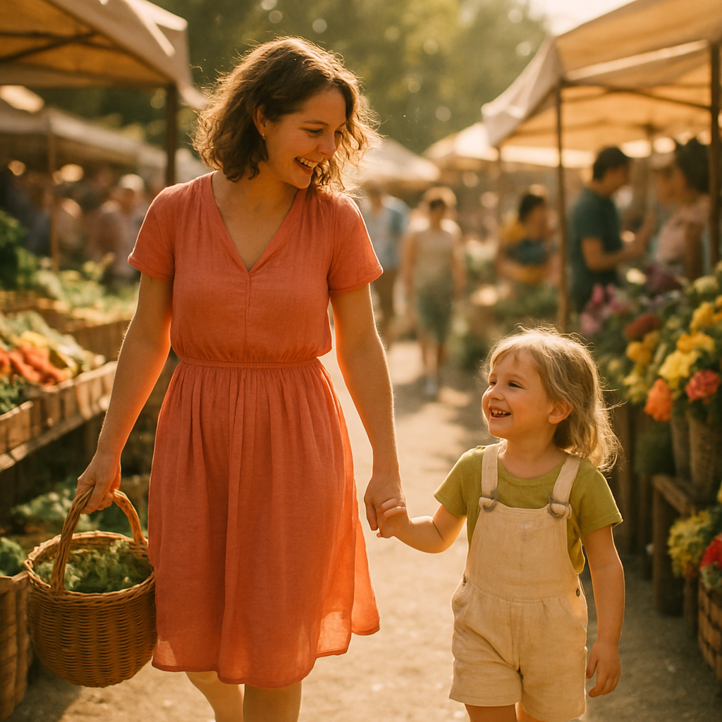 Luminous Market Morning Together DIY paint by diamonds