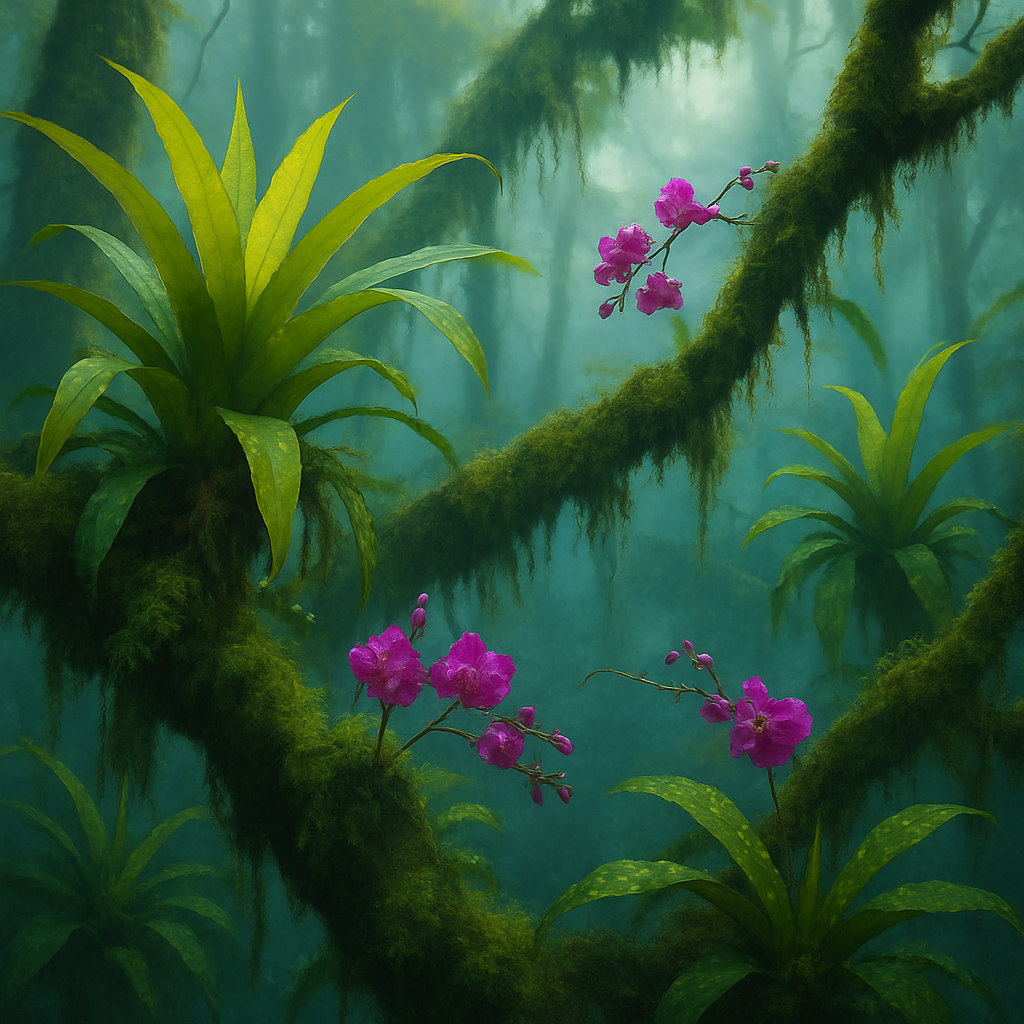 Monteverde Cloud Forest Bromeliad Canopy Costa Rica DIY paint by diamonds