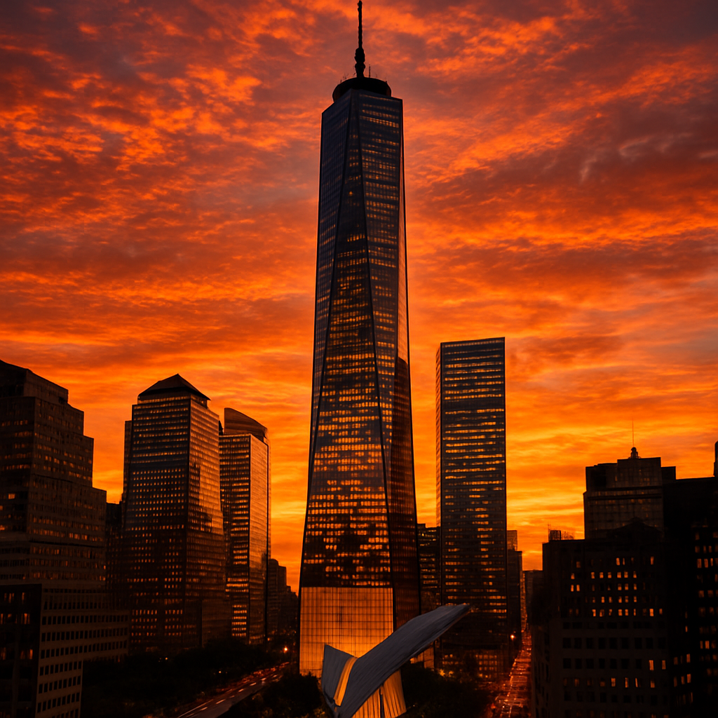 One World Trade Center paint by color