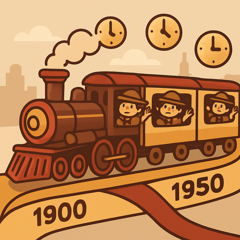Steam Train Time Travel paint by color