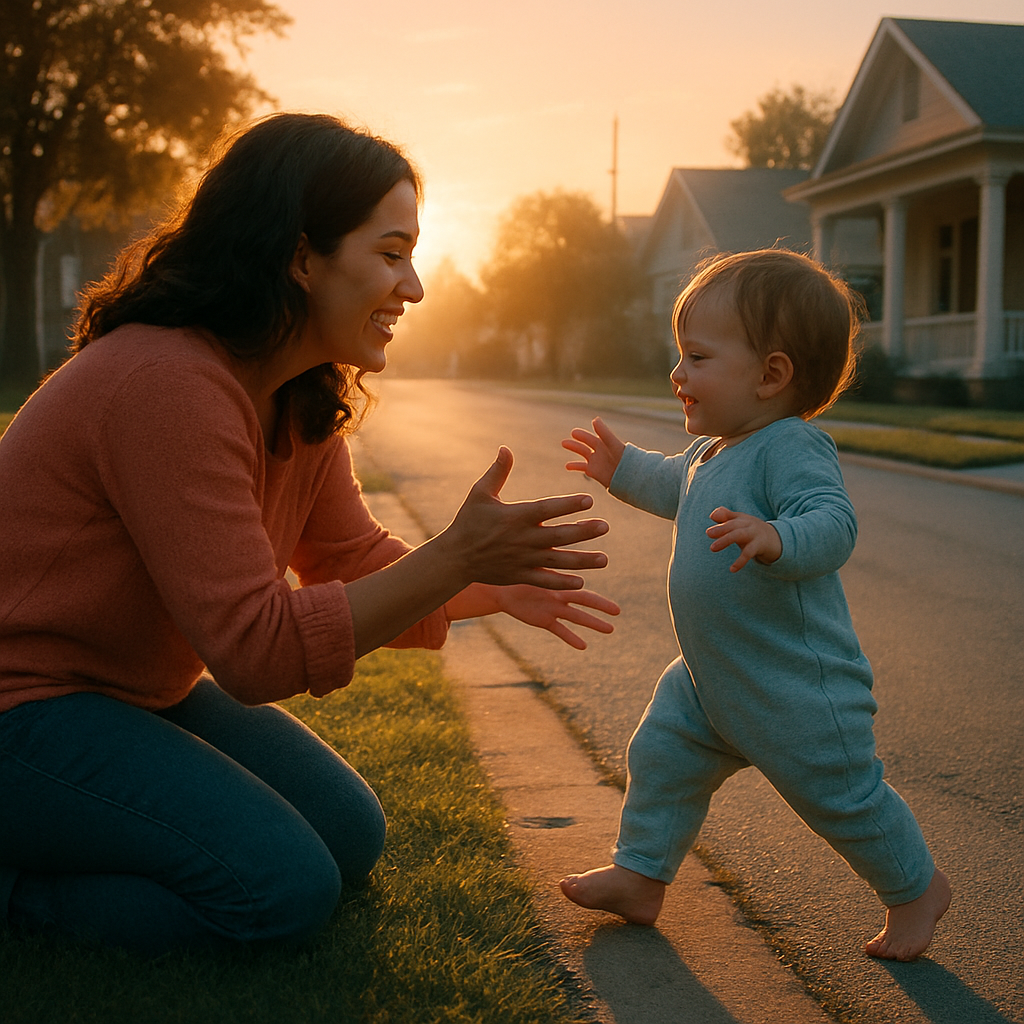 Sunrise Road Of First Steps diamond painting