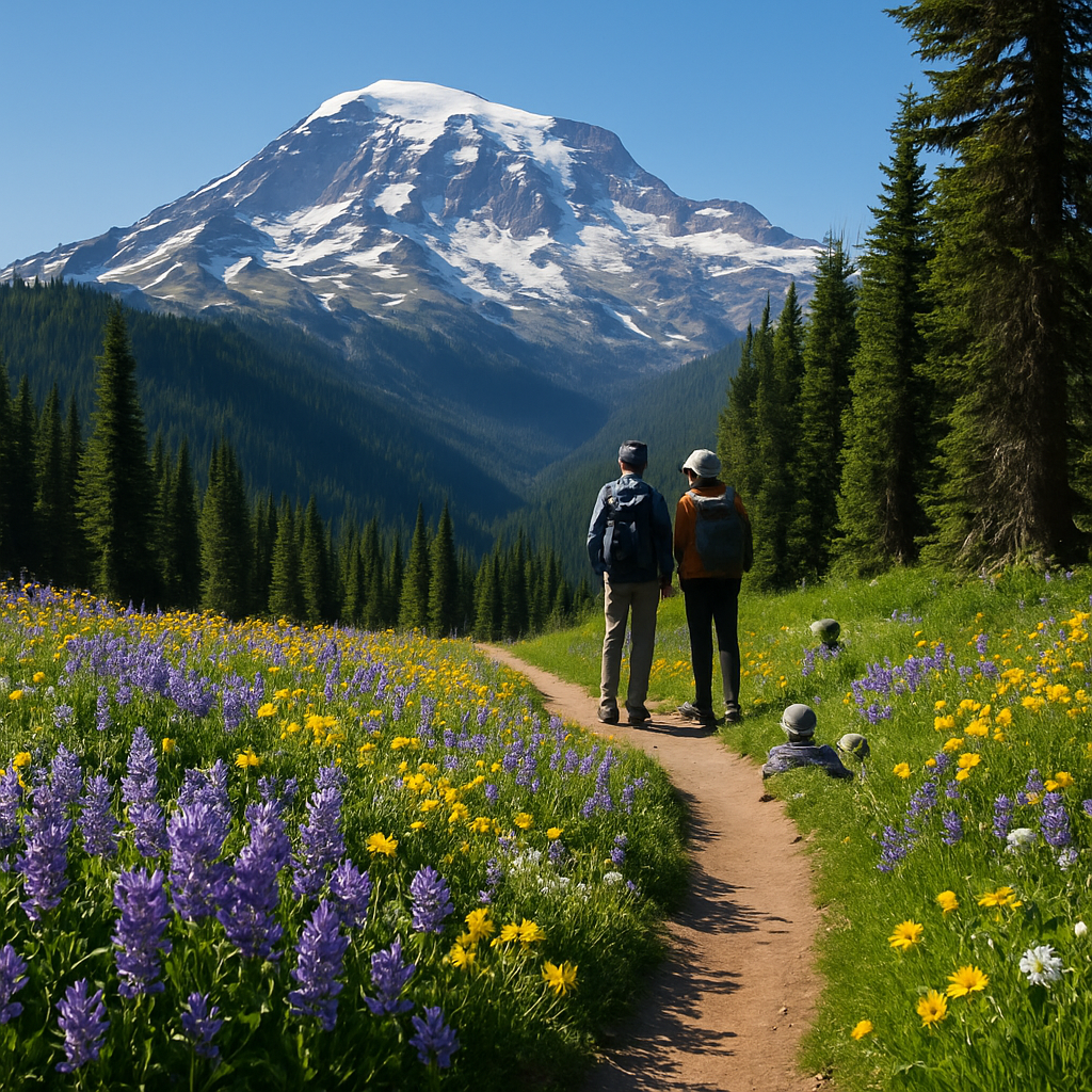 Alpine Meadow Near Mount Rainier paint by diamond