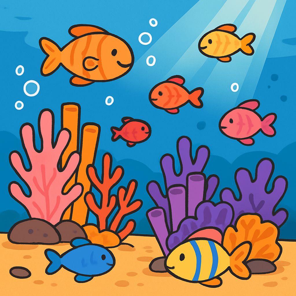 Underwater Adventure With Coral Reef Paint by diamonds art