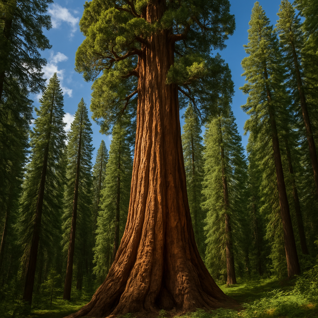 Giant Sequoia Tree paint by color