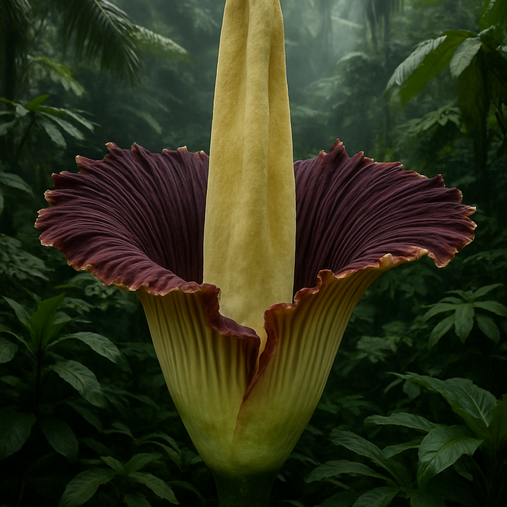 Corpse Flower (Amorphophallus Titanum) – Indonesia Paint by diamonds art