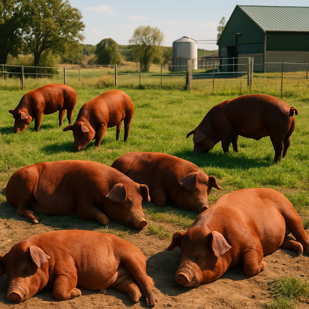 Duroc Pig DIY paint by diamonds