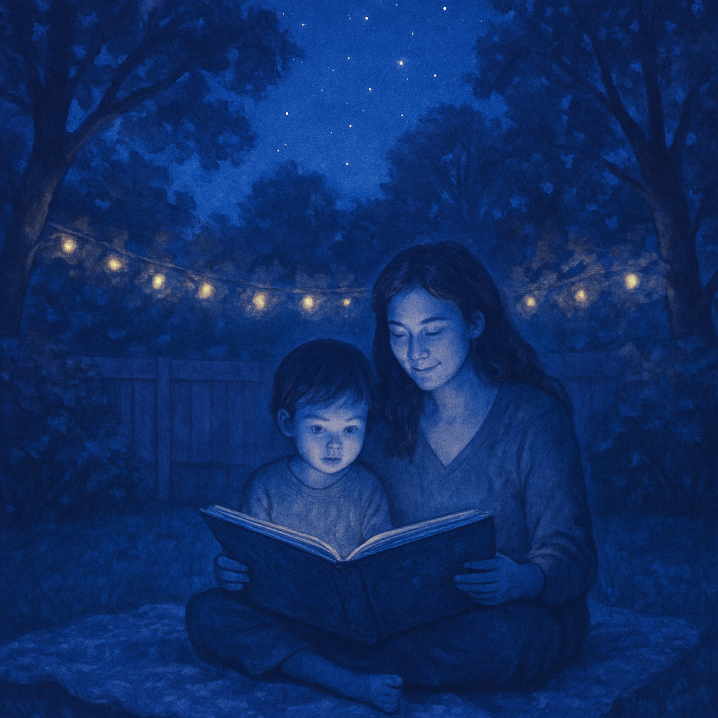 Starlit Stories: Reading Together Under The Night Sky paint by diamonds