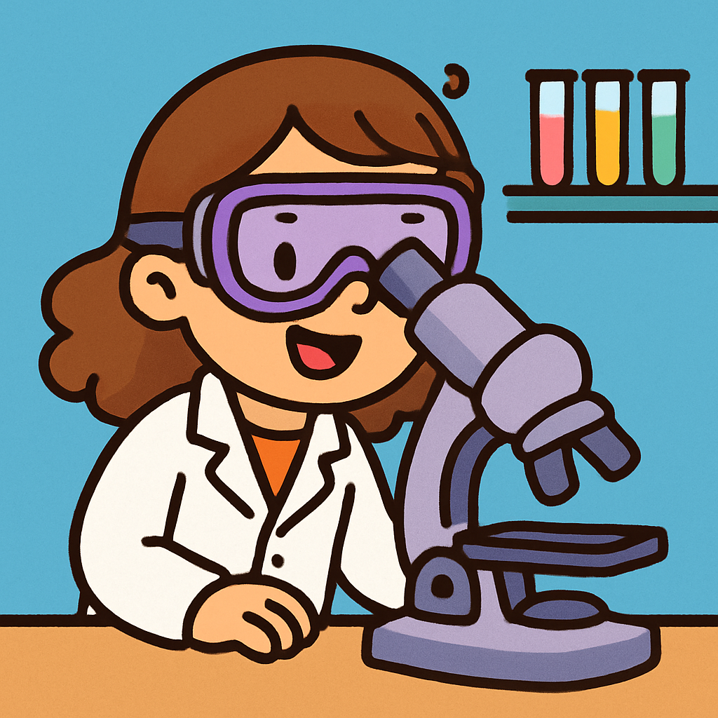 Girl Scientist With Microscope paint by diamond