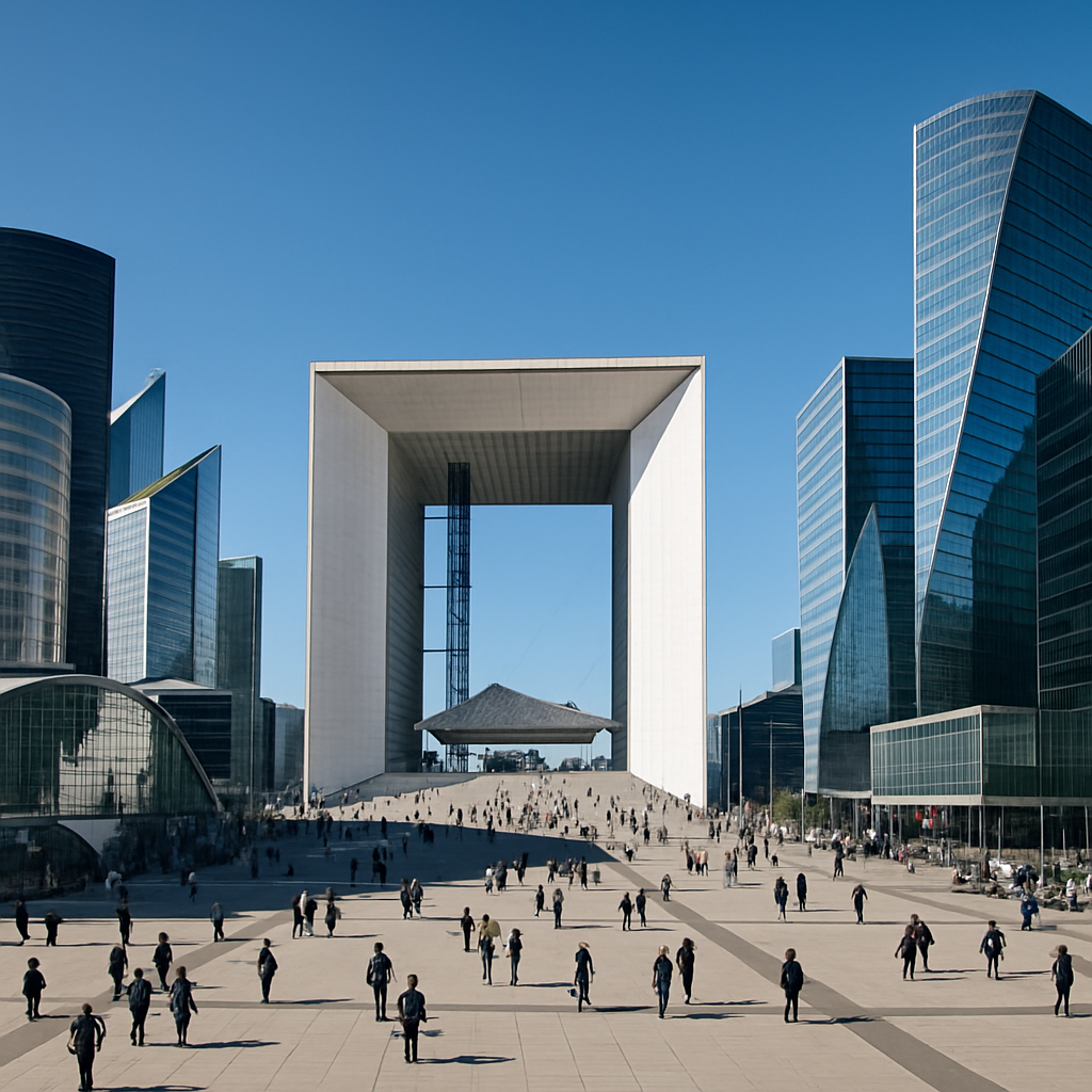 Paris La Defense paint by diamond