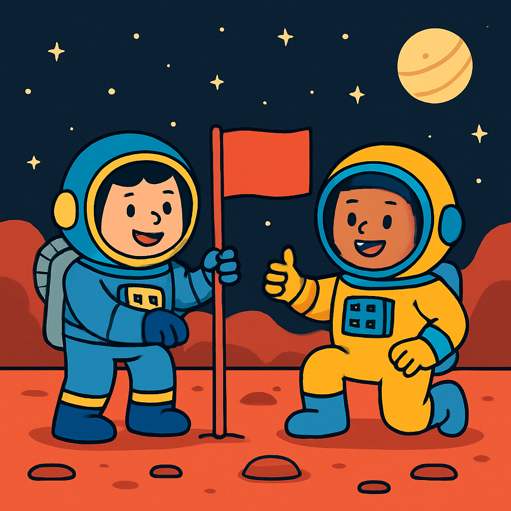 Astronauts On Mars paint by color