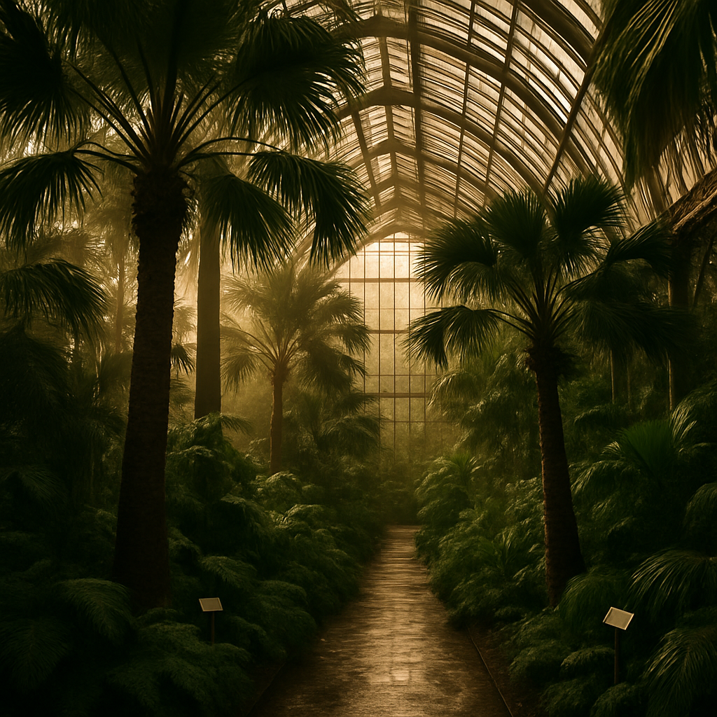 Kew Gardens Palm House Painting by diamonds kit