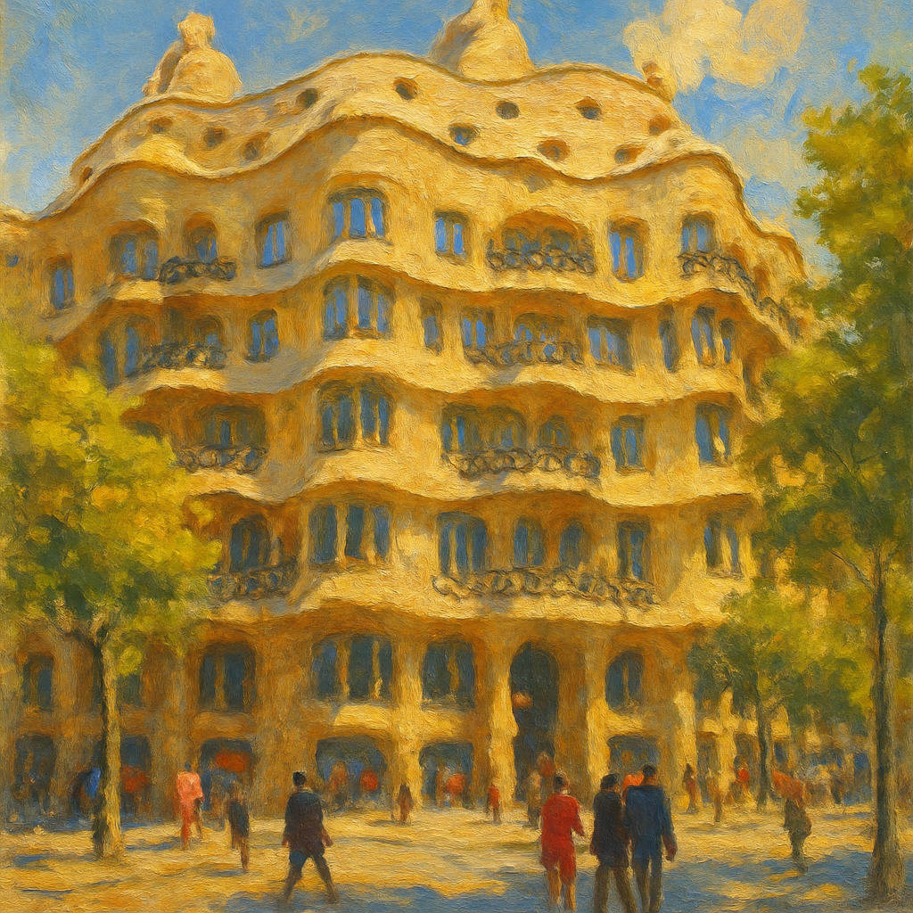 Casa Mila Barcelona Spain Paint by diamonds art