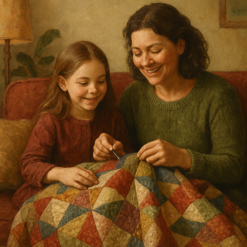 Patchwork Quilt Of Shared Stories Paint by diamonds kits