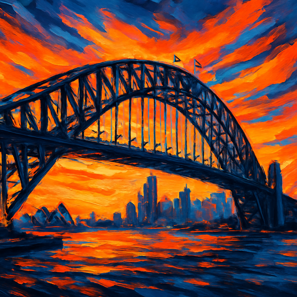 Harbor Bridge Sydney paint by diamond