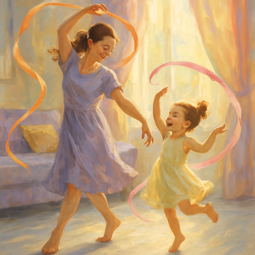 Dawn Ballet In The Living Room DIY paint by diamonds