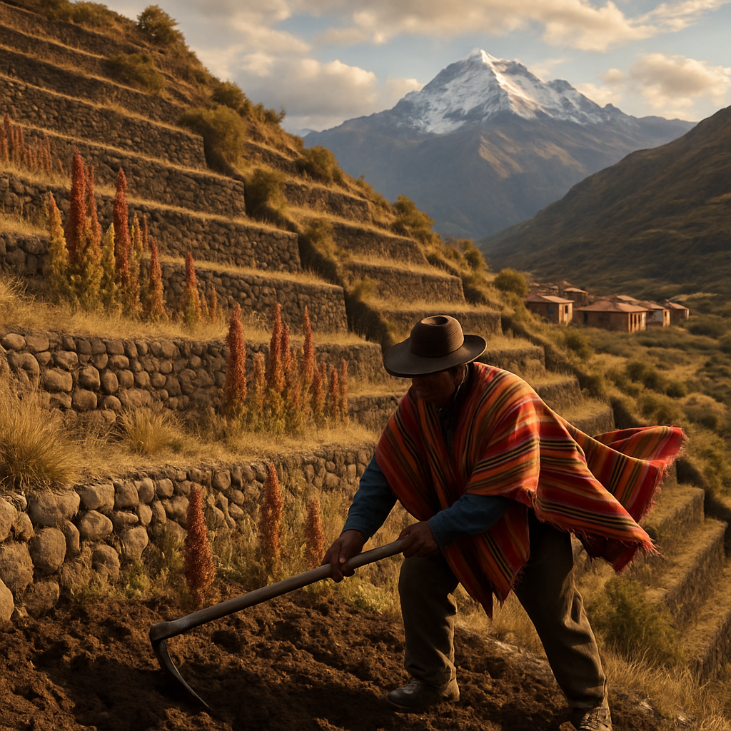 Terraced Farming In The Andean Highlands DIY paint by diamonds