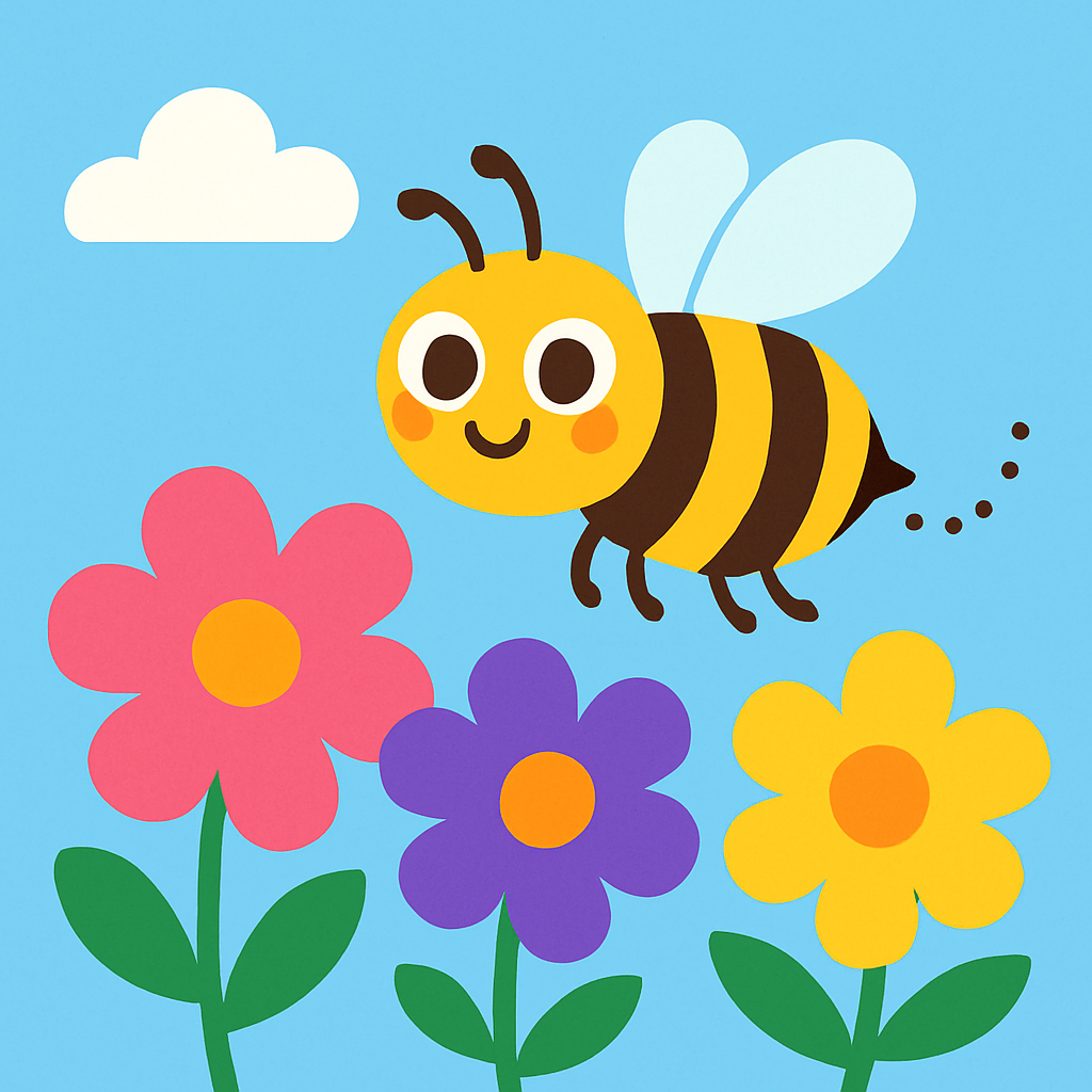 Busy Honeybee In The Garden Painting by diamonds kit