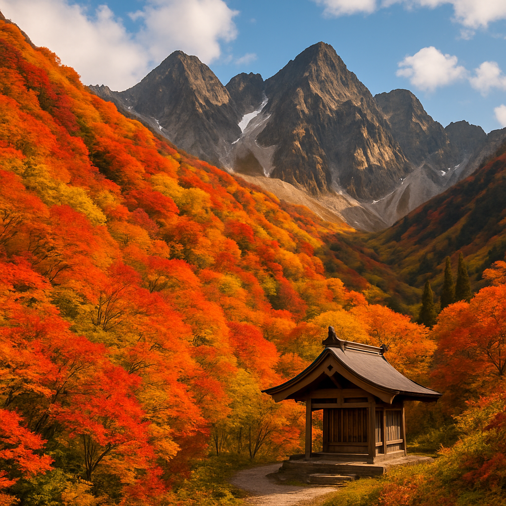 Autumn Colors In Japan’s Northern Alps paint by diamonds