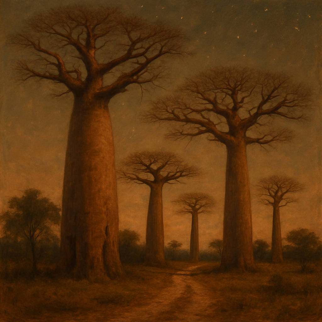 Adansonia Digitata African Baobab Avenue diamonded painting kits