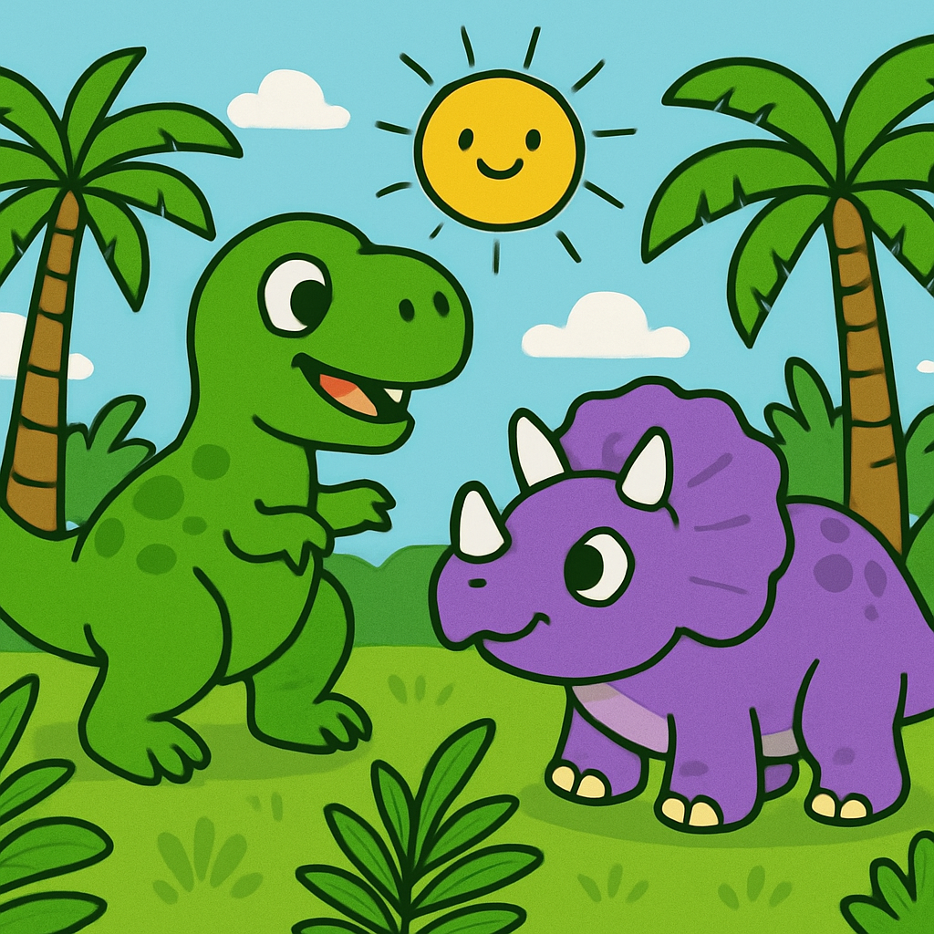 Dinosaurs Roaming The Jungle painting diamond kit