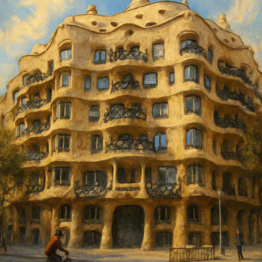 Casa Mila Undulating Facade paint by color