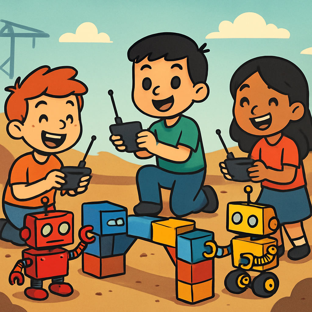 Building Bridges With STEM Robots Paint by diamonds art