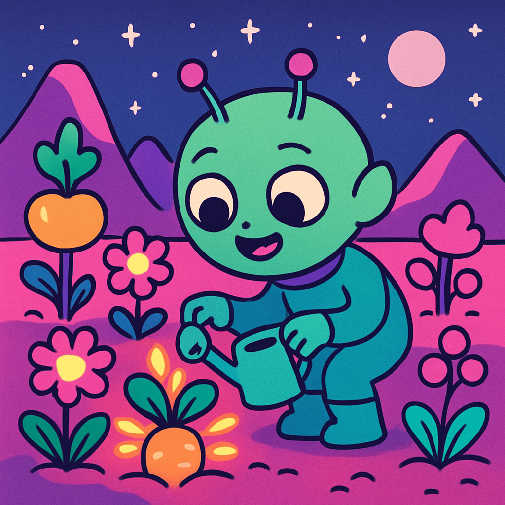 Galactic Gardening Adventure DIY paint by diamonds