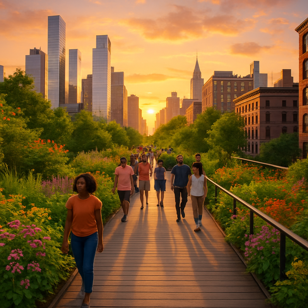 High Line Park paint by diamonds