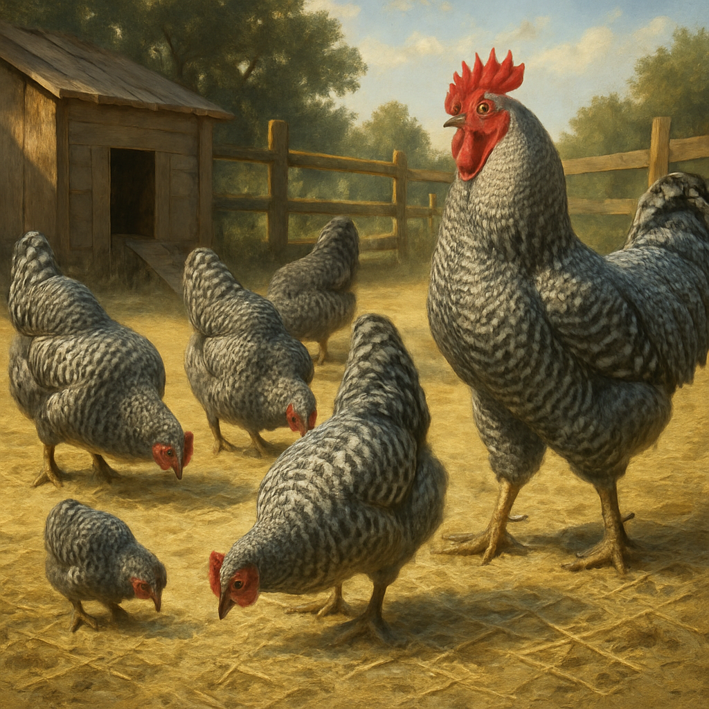 Barred Plymouth Rock Chicken diamond painting