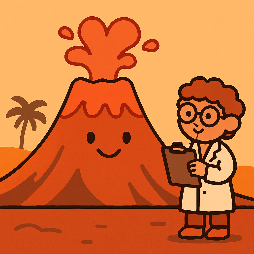Friendly Volcano Science Painting by diamonds kit