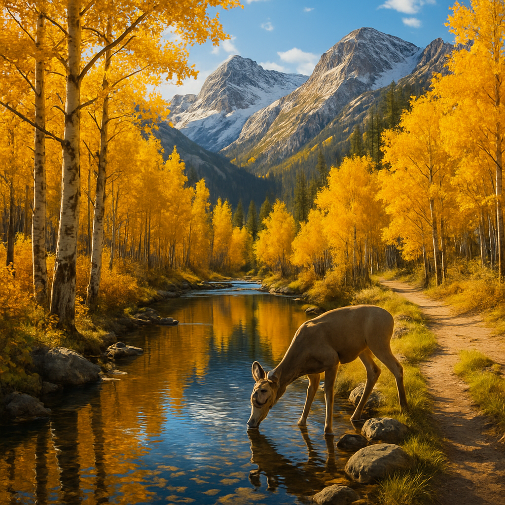 Golden Aspens In Rocky Mountain Autumn painting diamond kit