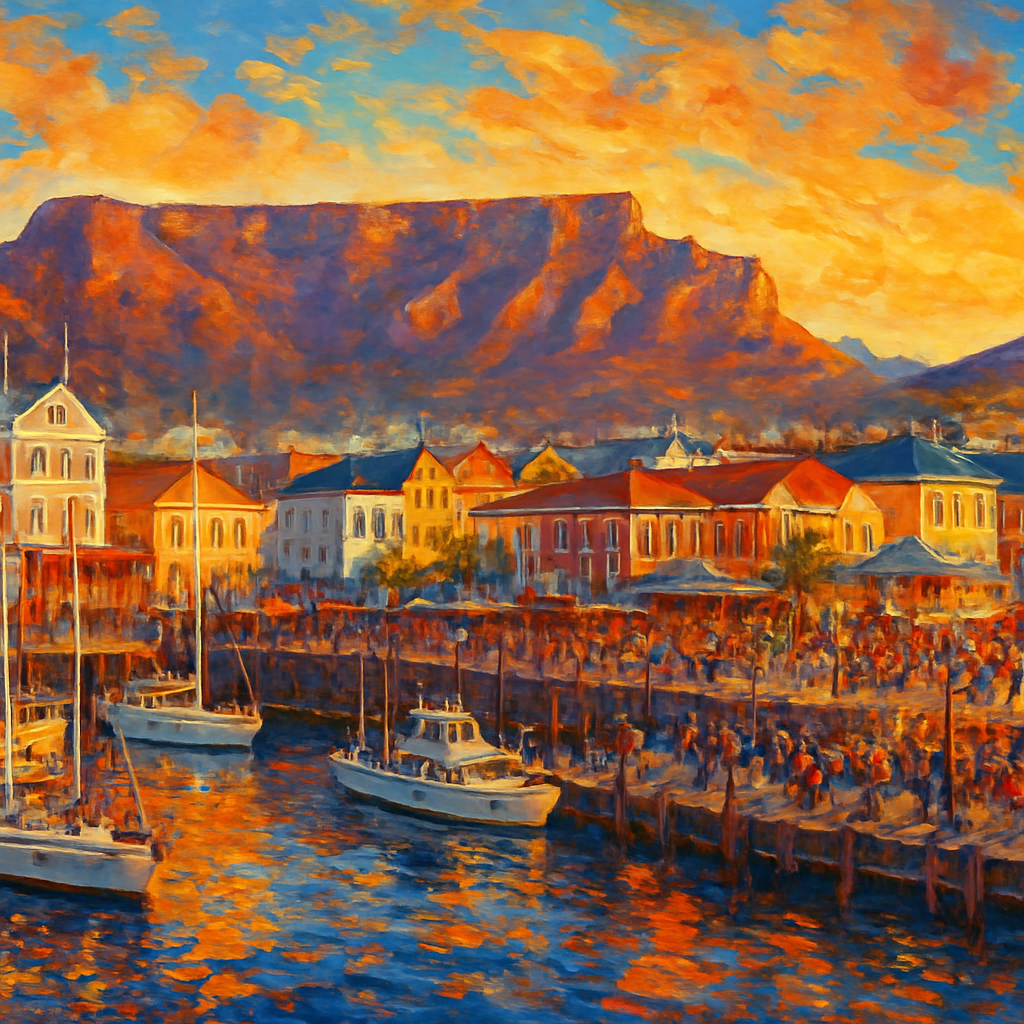 Capetown Waterfront Paint by diamonds art
