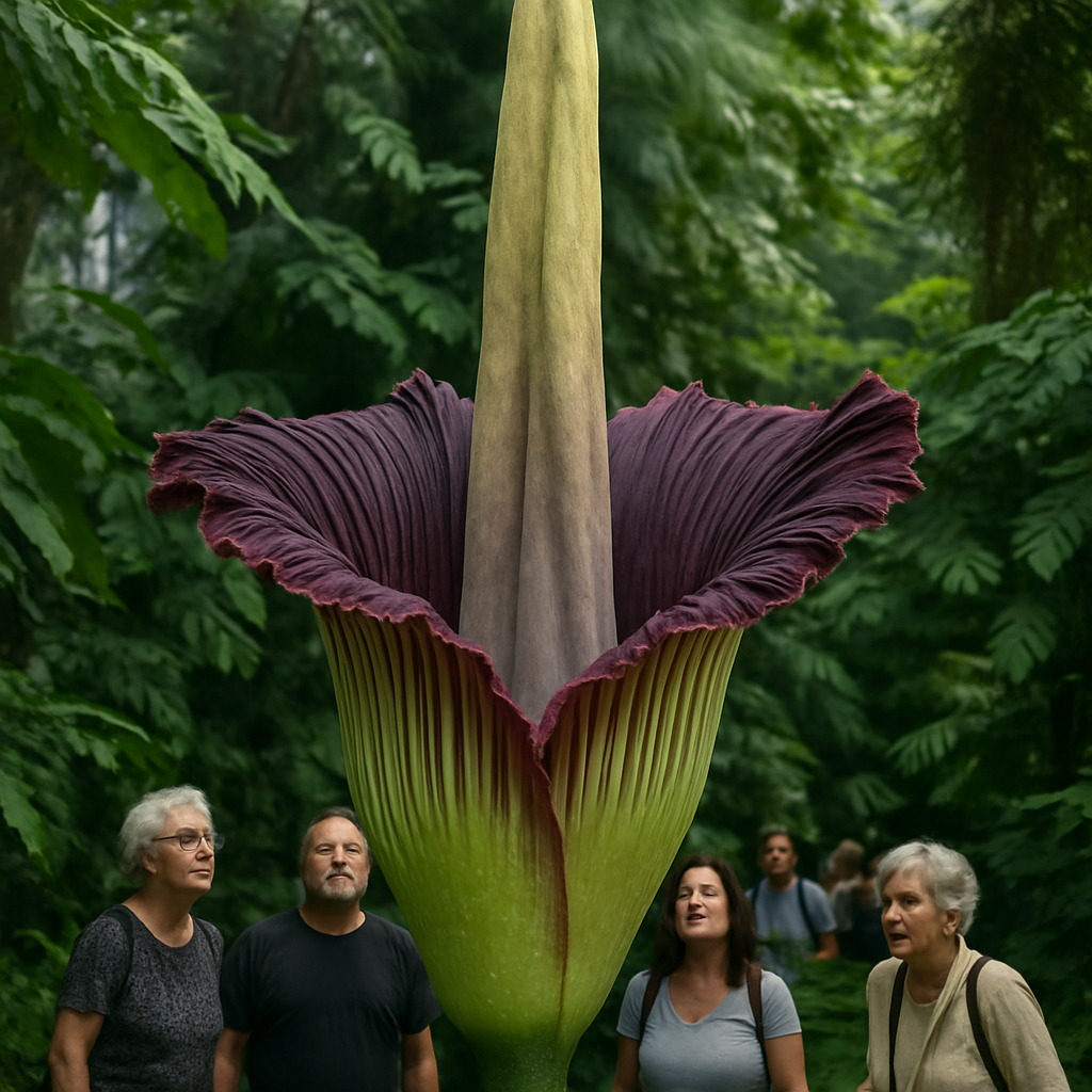Amorphophallus Titanum DIY paint by diamonds