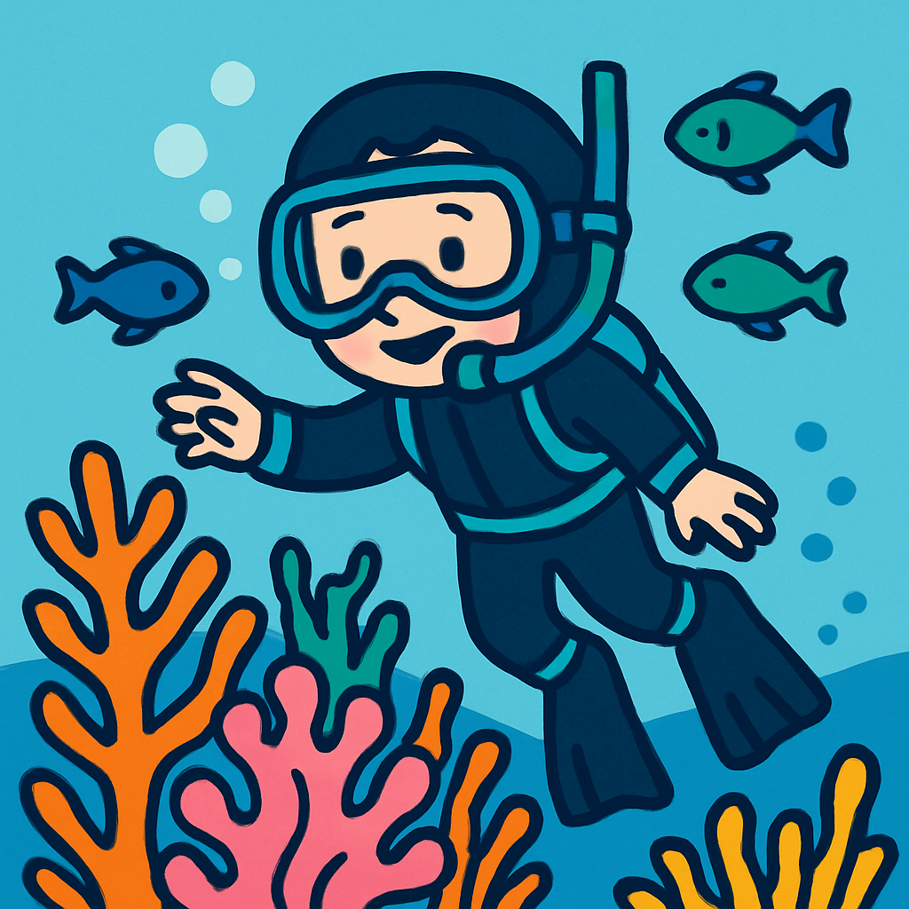 Underwater Coral Scientist diamonded painting kits