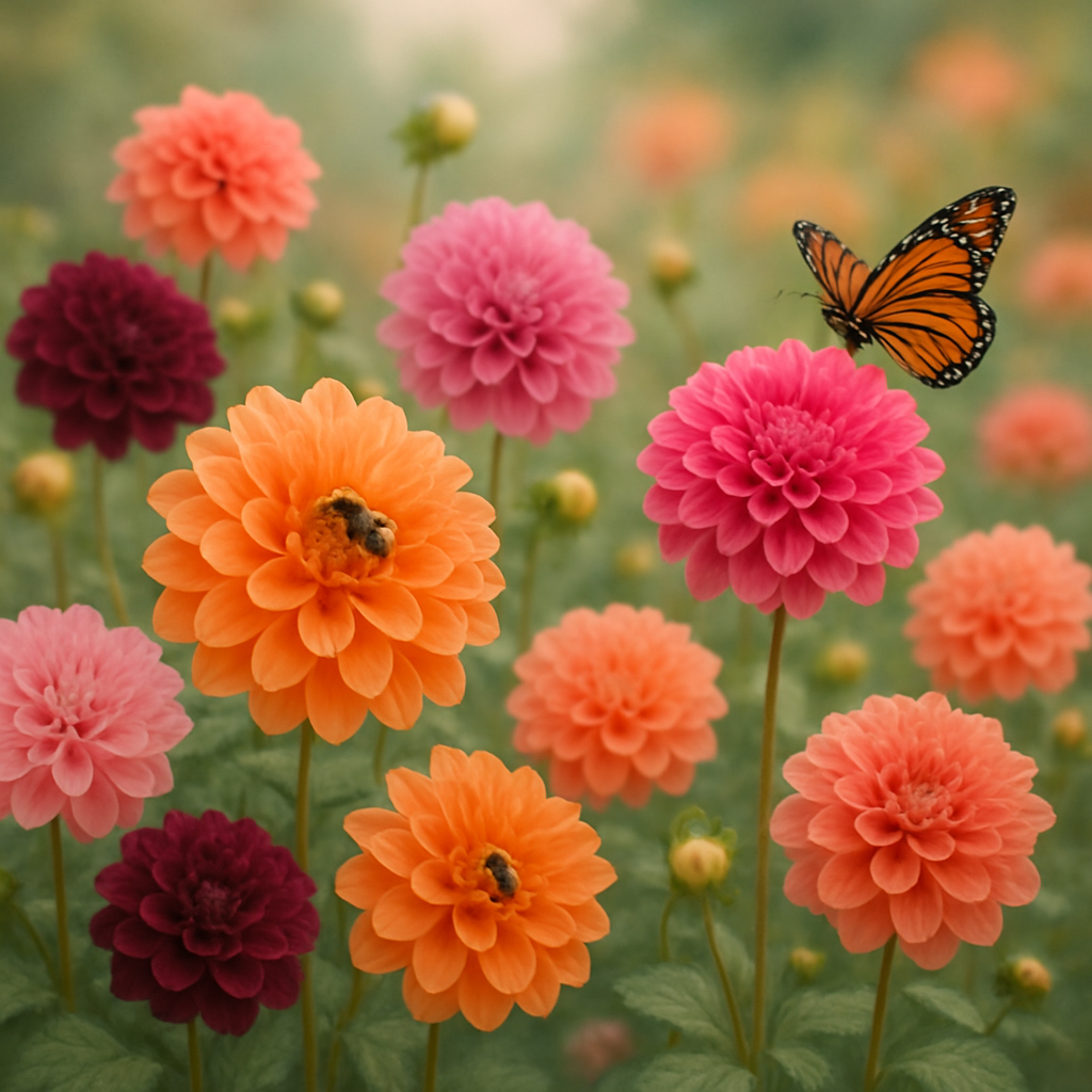 Dahlias Paint by diamonds kits